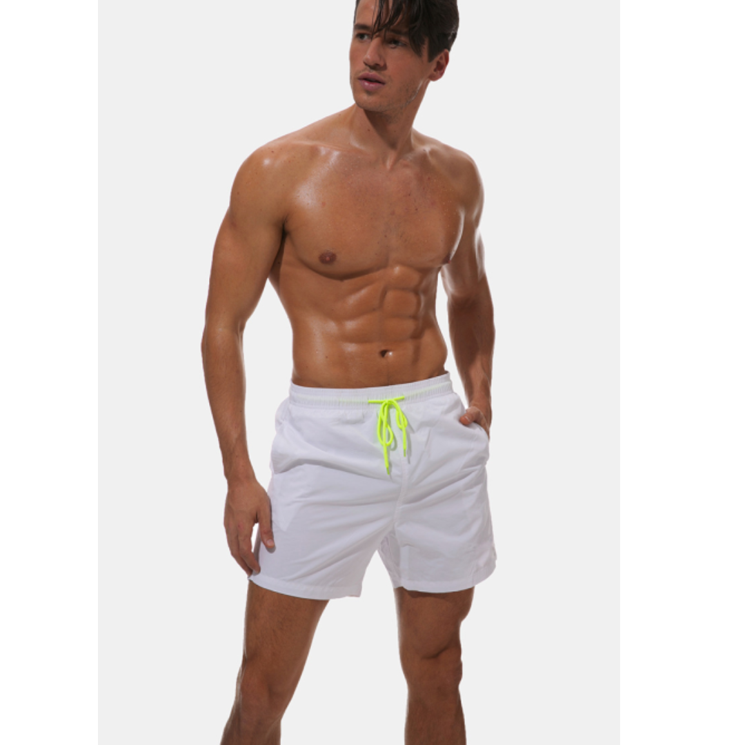 Sneldrogende heren zwemshorts, modern, kleurrijk, met zakken, ideaal voor het strand, biedt comfort en snelle droging
