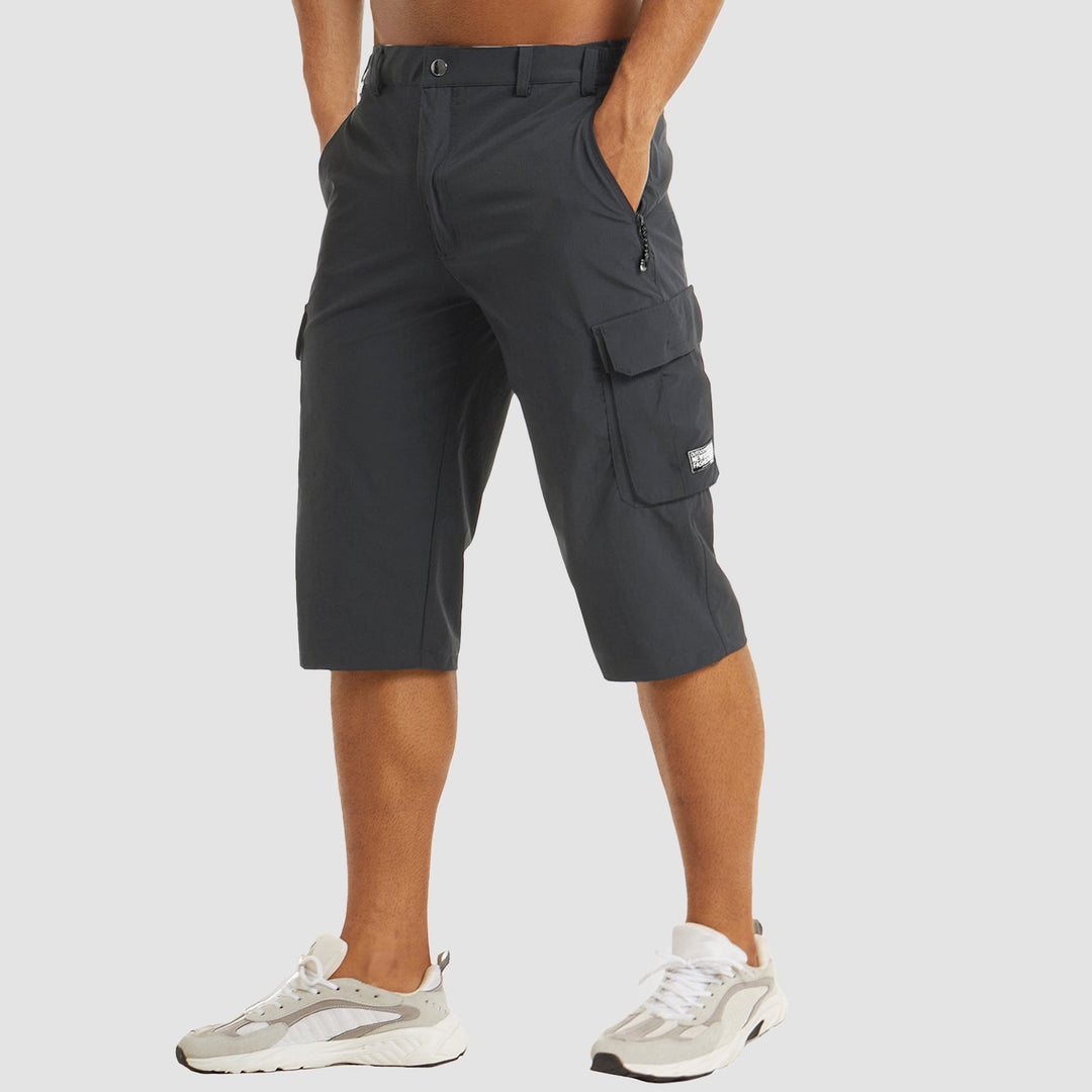 Sneldrogende heren cargo shorts, licht en praktisch, elastische tailleband, met zakken, ideaal voor buitenactiviteiten.