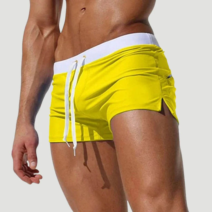 Sneldrogende heren zwemshorts, lichtgewicht materiaal, verstelbaar trekkoord, ideaal voor strand- en zwembadactiviteiten.