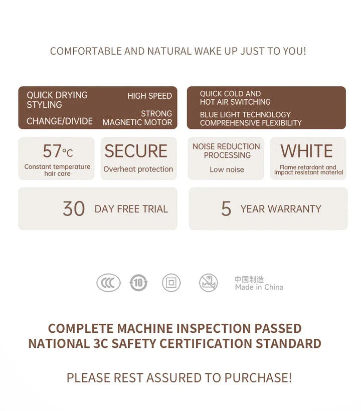 "Schwarzer 2400W Haartrockner mit Ionentechnologie, ergonomischem Griff und Kalt-/Warmluftfunktion für Profi-Styling."