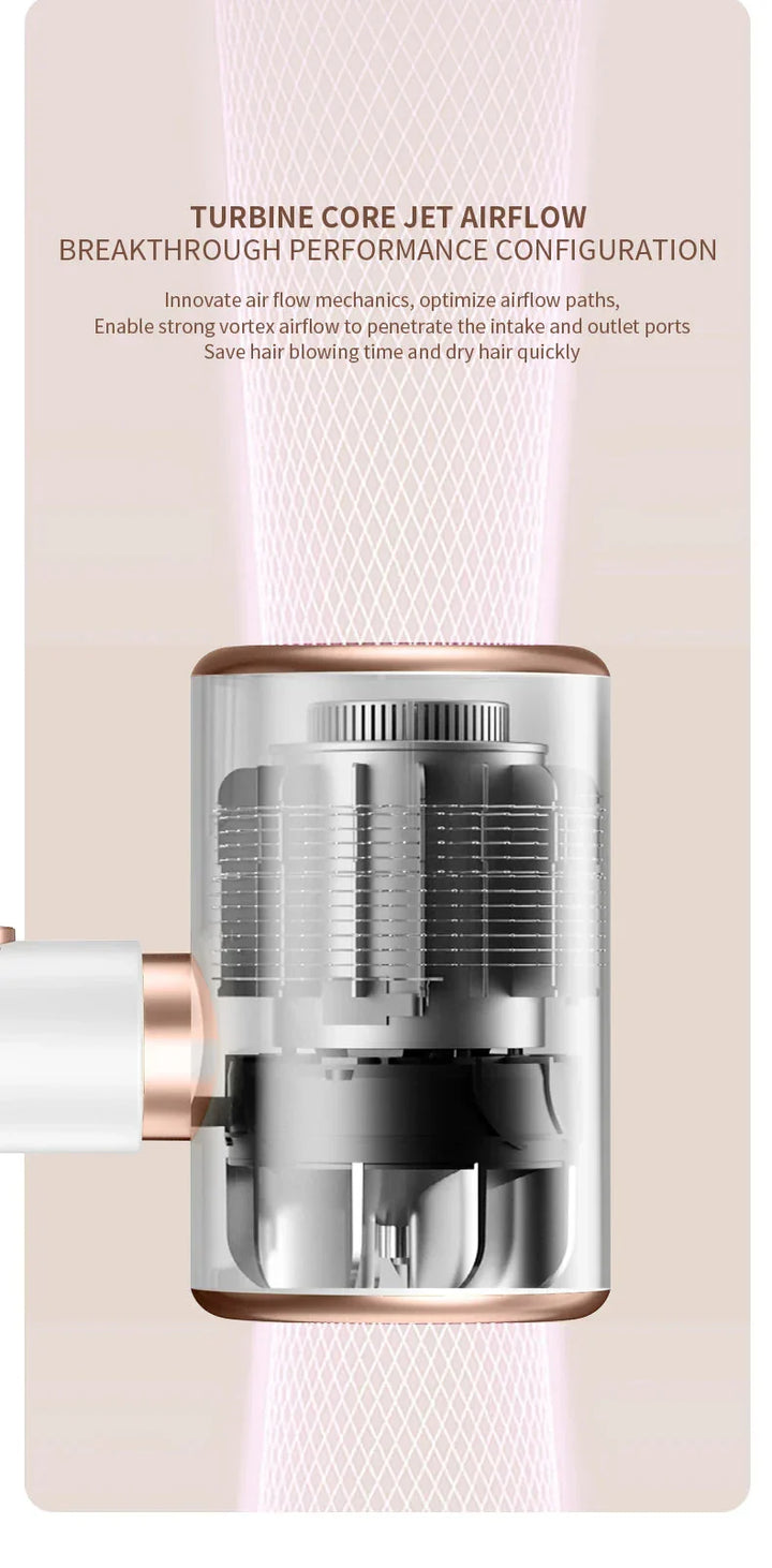 "Schwarzer 2400W Haartrockner mit Ionentechnologie, ergonomischem Griff und Kalt-/Warmluftfunktion für Profi-Styling."