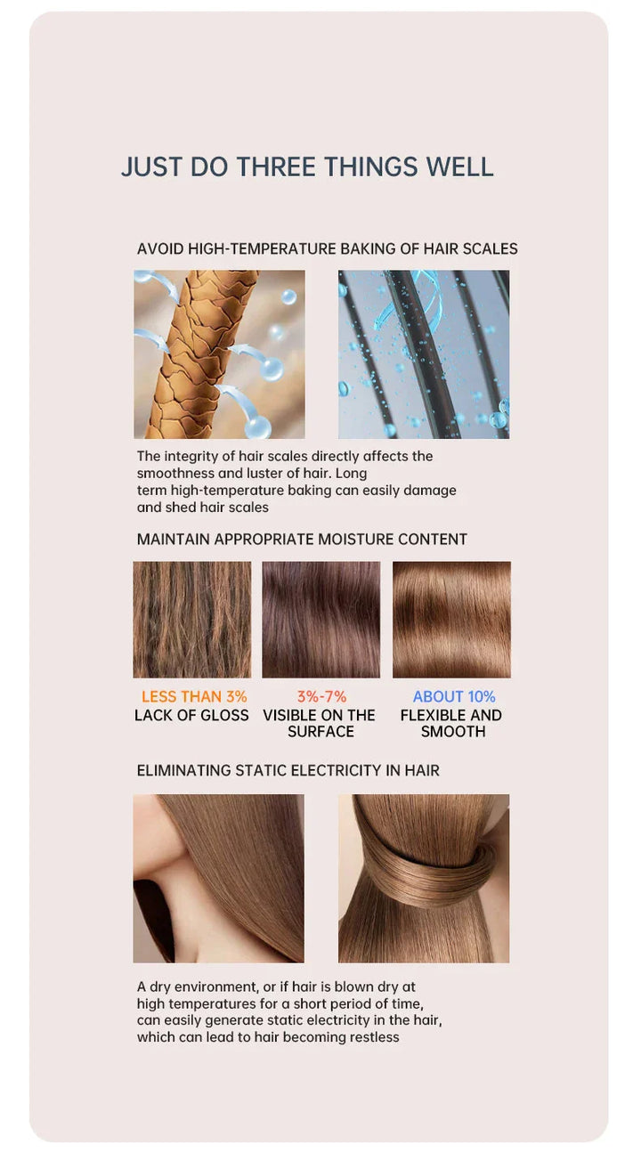 "Schwarzer 2400W Haartrockner mit Ionentechnologie, ergonomischem Griff und Kalt-/Warmluftfunktion für Profi-Styling."