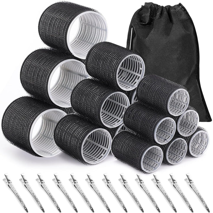 Zelfklevende haarrollers in diverse maten voor volumineuze, hittevrije krullen. Eenvoudig in gebruik, zacht voor het haar.