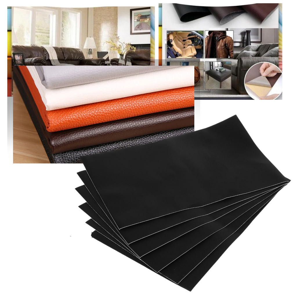 Zelfklevende leder reparatie patch in Beige voor meubelreparatie, duurzaam en waterbestendig, eenvoudig in gebruik.