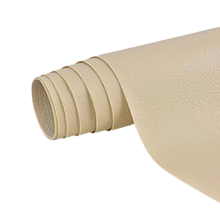 Zelfklevende leder reparatie patch in Beige voor meubelreparatie, duurzaam en waterbestendig, eenvoudig in gebruik.