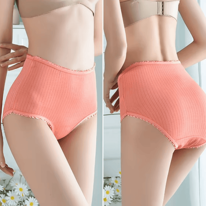 Set van 3 comfortabele lekvrije dames onderbroeken, ideaal als menstruatieondergoed of voor lichte incontinentie.