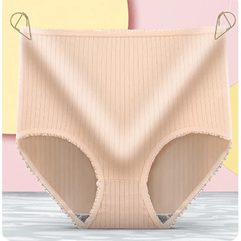 Interne view van de absorberende en lekvrije laag van de dames slip, voor optimale bescherming en droogheid.
