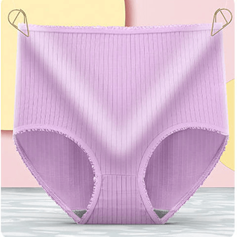 Detail van de zachte stof van het lekvrije dames ondergoed, comfortabel en huidvriendelijk materiaal.