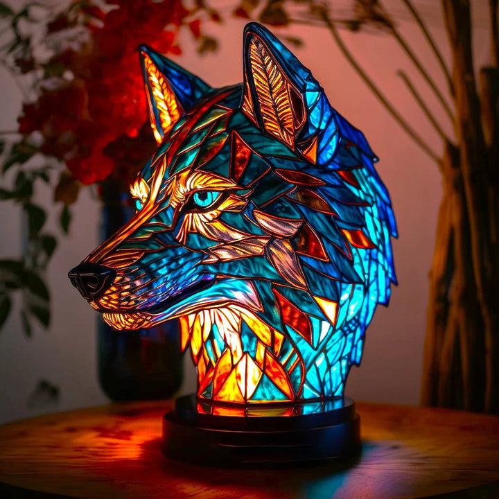 Sfeervol dieren nachtlampje van hars, perfect voor interieurdecoratie in woonkamer of slaapkamer.