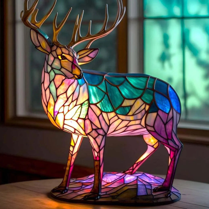 Kinderkamer nachtlampje, schattig hars dier sculptuur voor zachte, geruststellende verlichting.