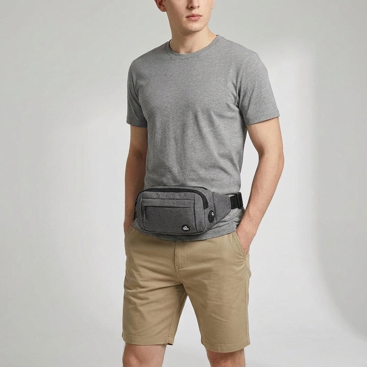 Slank en waterdicht heuptasje, perfect voor actieve unisex gebruikers tijdens sport en outdoor.