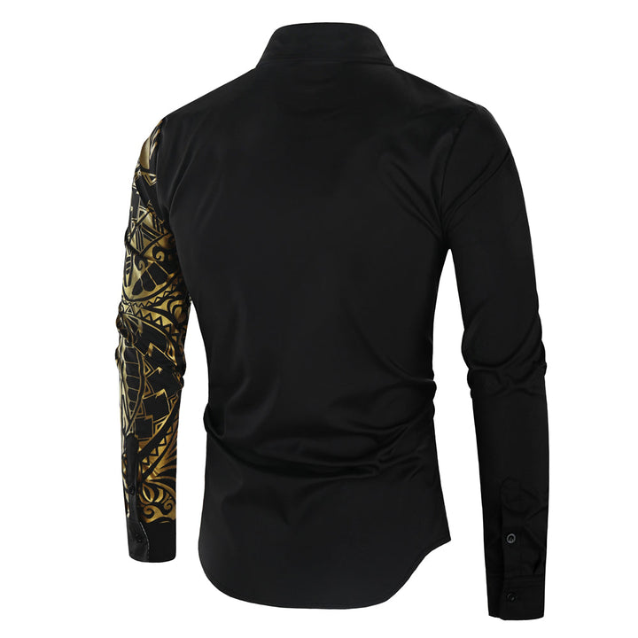 Heren overhemd Darius slim fit met elegante gouden details, een stijlvolle keuze voor herenkleding.