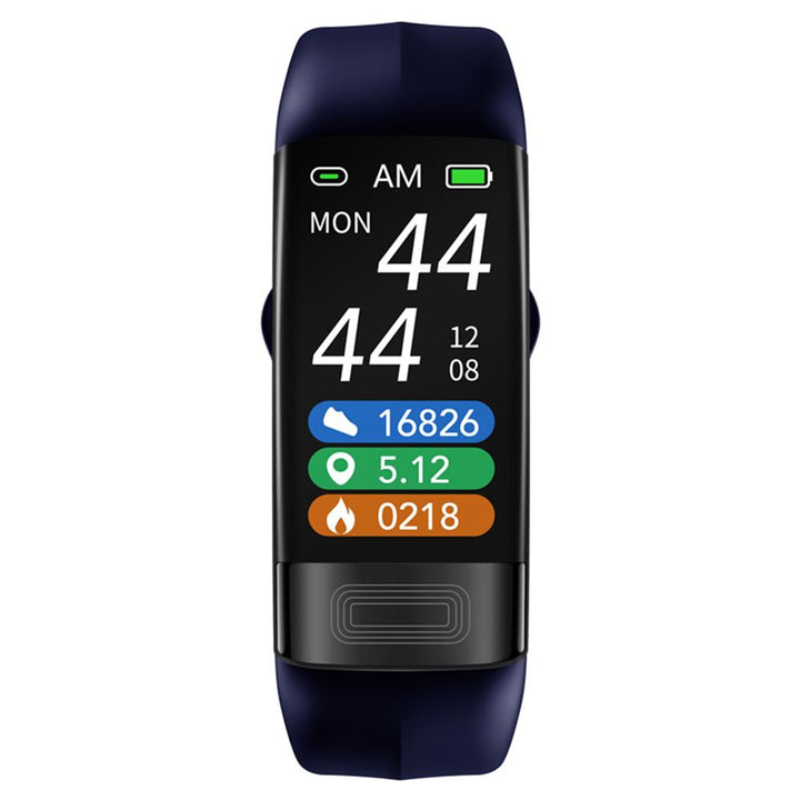 Smart band met bloeddrukmeter, ECG & slaaptracker. Elegant design, van duurzaam silicone.