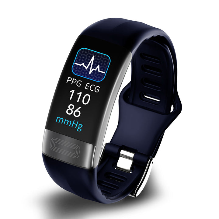 Smart band met bloeddrukmeter, ECG & slaaptracker. Elegant design, van duurzaam silicone.