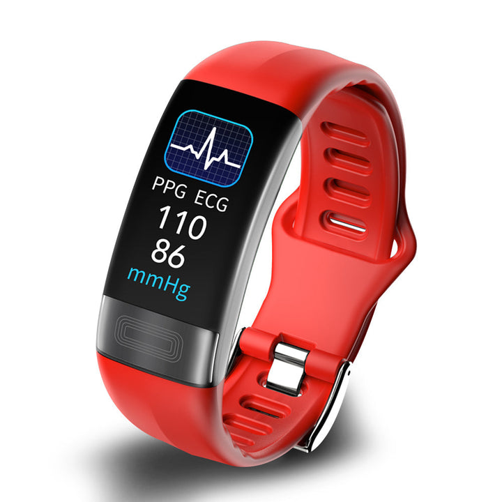 Smart band met bloeddrukmeter, ECG & slaaptracker. Elegant design, van duurzaam silicone.