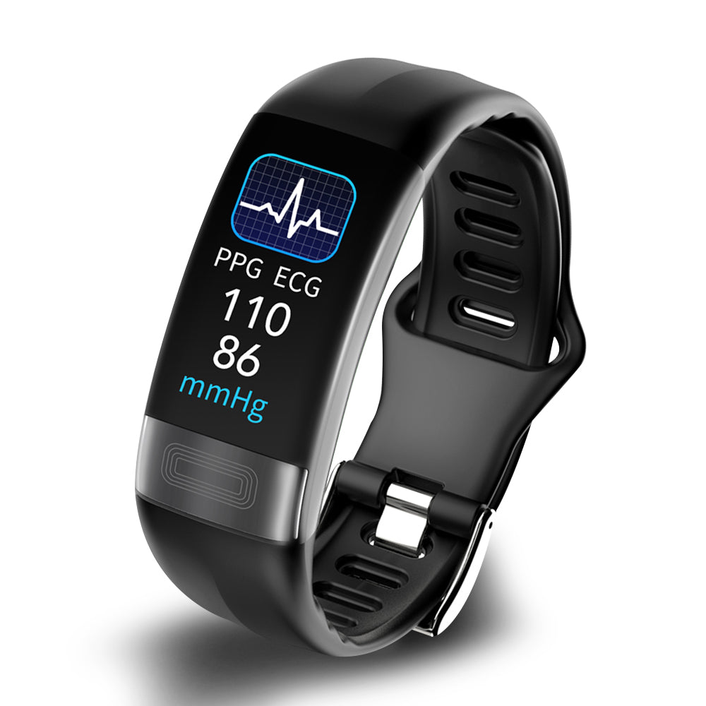 Smart armband met ECG & hartslagsensor, siliconen band, gezondheidsmonitor voor realtime bewaking, IP67 waterbestendig