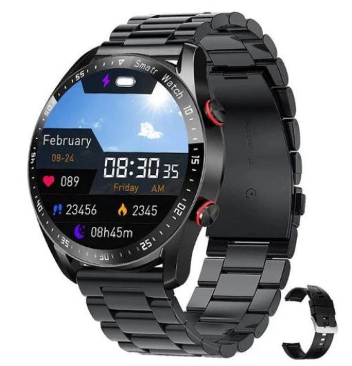 Smartwatch met breedbeeldscherm, bloedglucose- en gezondheidstracking, NFC-compatibel, ideaal voor gezondheidsmonitoring