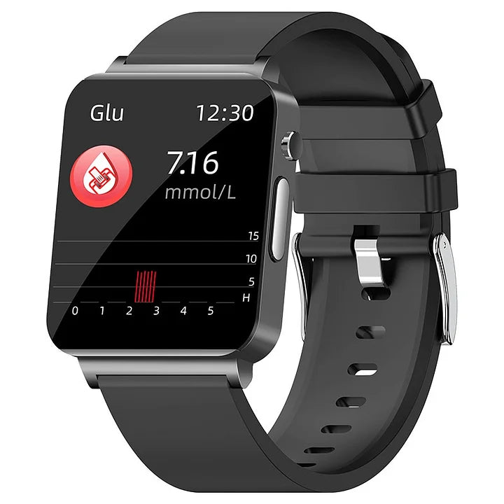 Suga Pro Watch functies, ideaal voor pijnloze bloedsuikermeting en wellness-monitoring voor gezondheid en stijl.