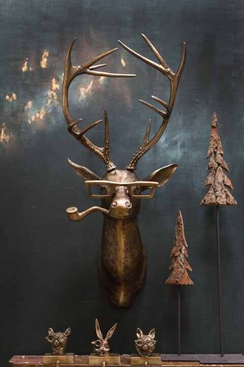 Unisex speelse dieren muurdecoratie, handgemaakte WallCritters dierenkoppen voor elk interieur.
