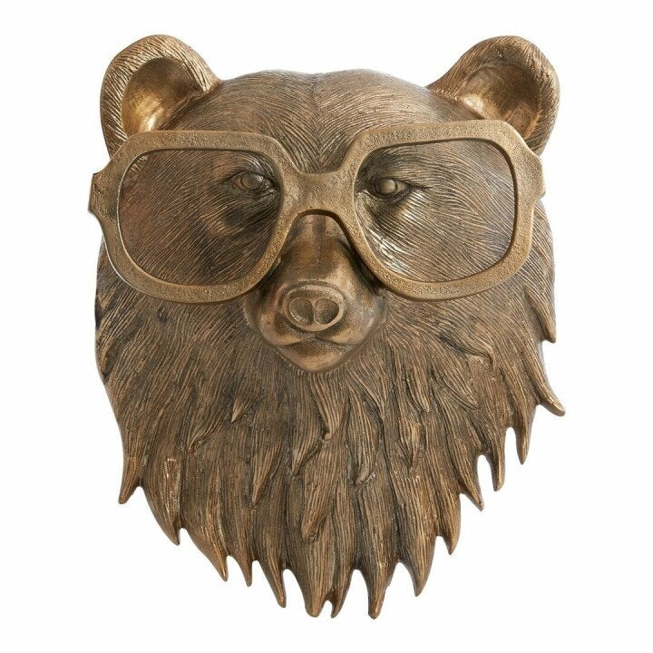 Handgeschilderde vos muurdecoratie, kunst decoratie en speels woonaccessoire voor modern huis.