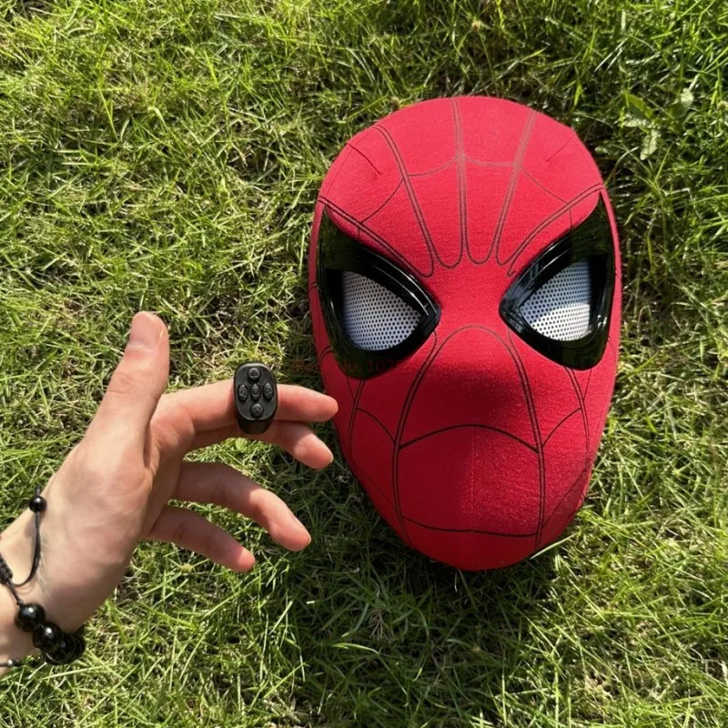 Spider-Man masker met bewegende ogen, geschikt voor kinderen, handmatige en elektrische bediening, ideaal voor kostuums.