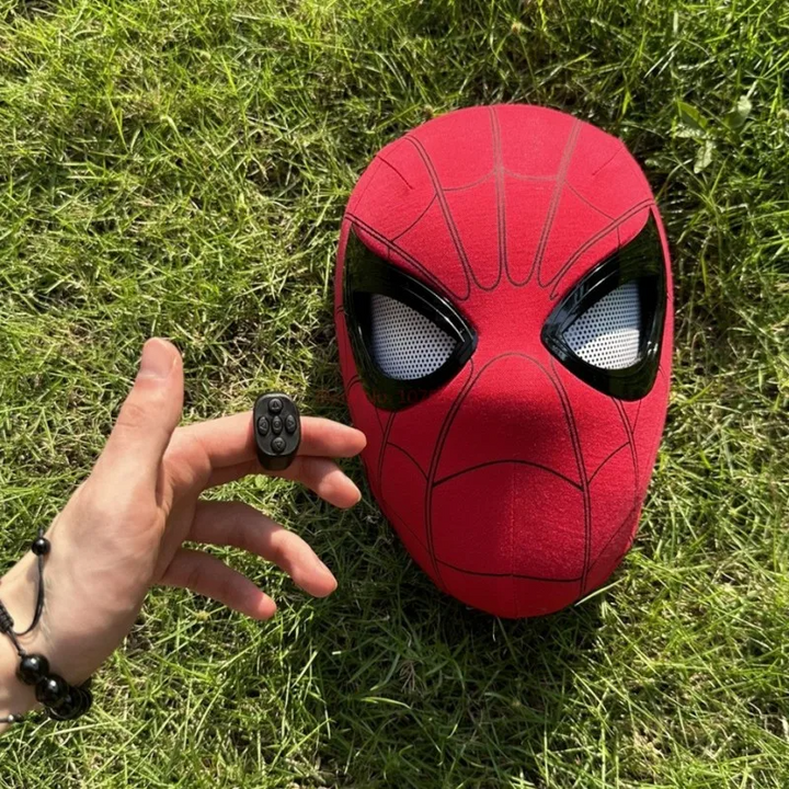 Spider-Man masker met bewegende ogen, geschikt voor kinderen, handmatige en elektrische bediening, ideaal voor kostuums.