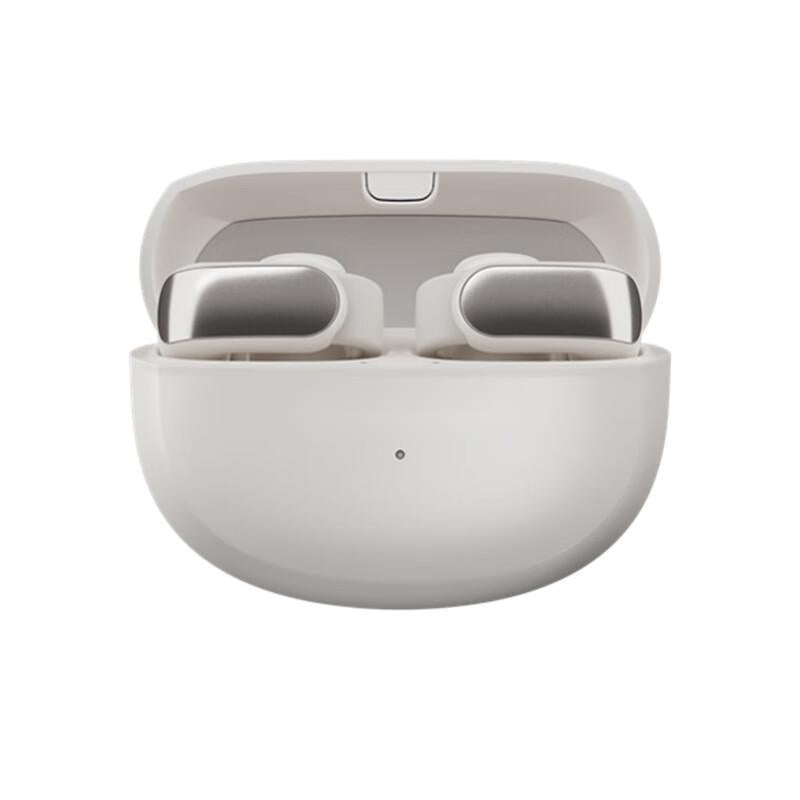 Sportkoptelefoon open oor, Bluetooth 5.3, zwart, lange batterijduur, ideaal voor sport en buitenactiviteiten.