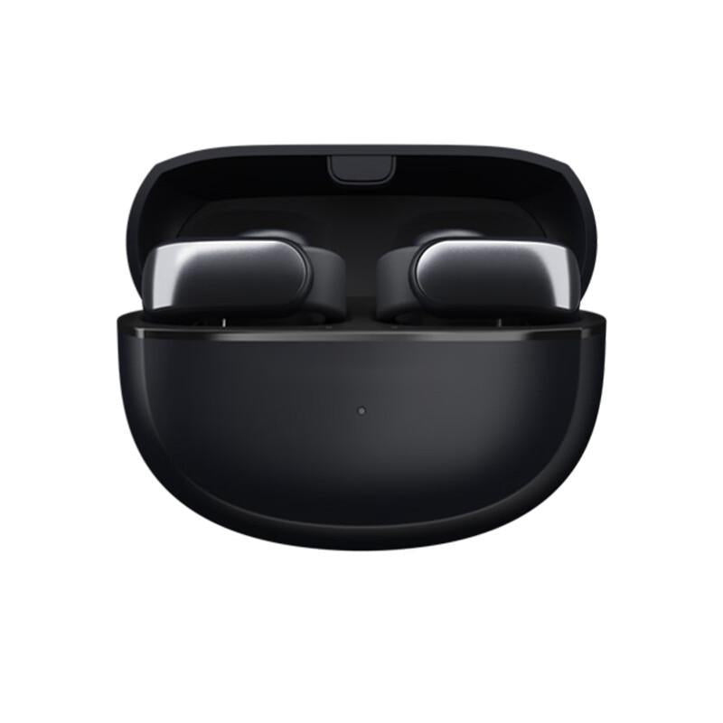 Sportkoptelefoon open oor, Bluetooth 5.3, zwart, lange batterijduur, ideaal voor sport en buitenactiviteiten.