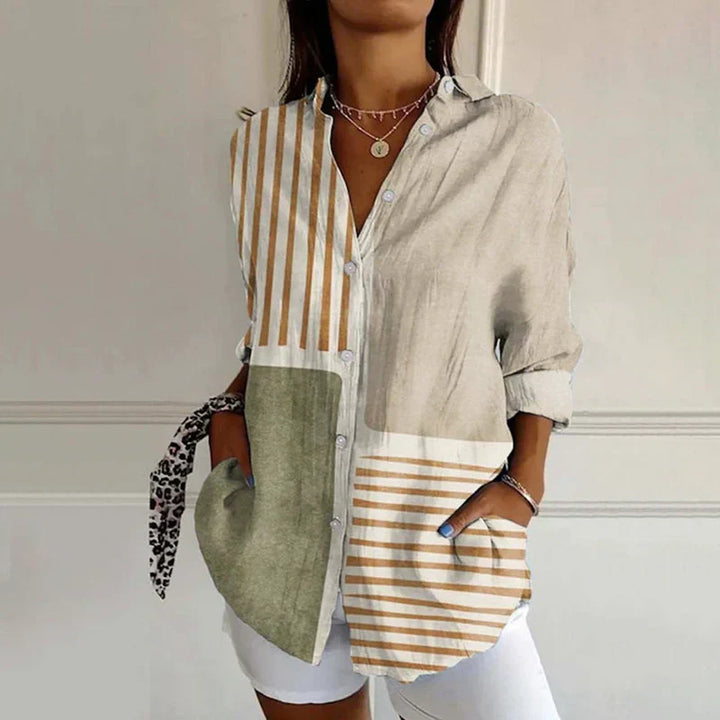 Stella Damesblouse, 100% katoen, elegant ontwerp, ademend, comfortabel, veelzijdige damesmode, vleiende pasvorm, zacht materiaal