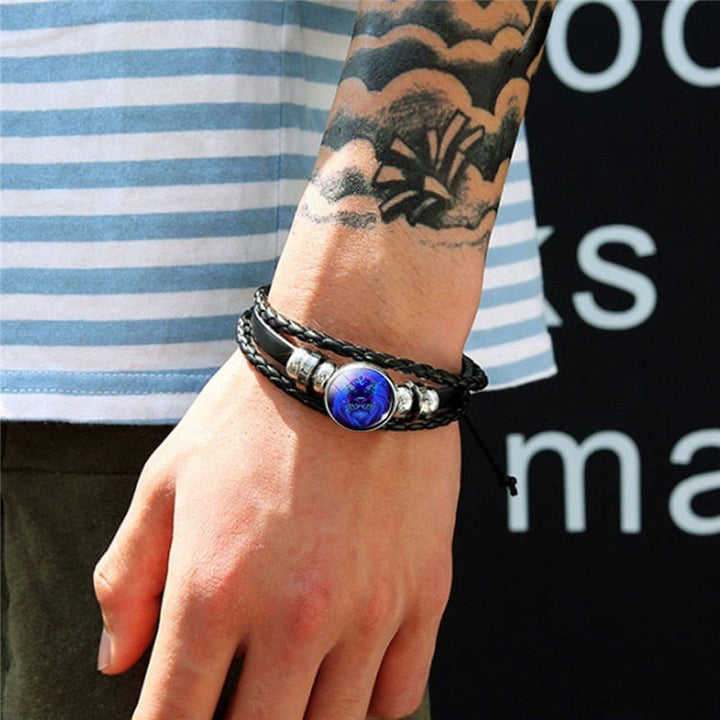 Krachtige sterrenbeeld armband met Lapis Lazuli & Sodaliet, voor evenwicht en manifestatie.