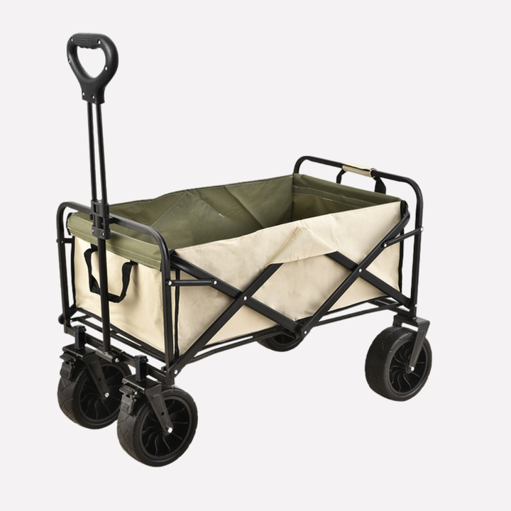 Robuuste opvouwbare transportkar AM1 voor tuinieren, bouw en het verplaatsen van zware items.