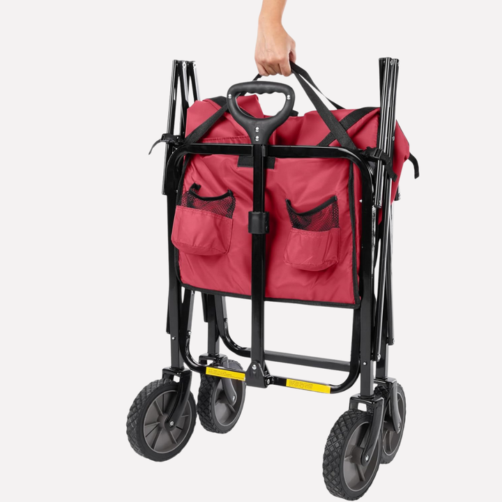 Veelzijdige opvouwbare bagagewagen AM1 voor kamperen, festivals en sportevenementen.