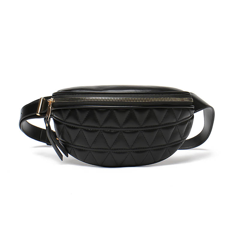 Stoer dames heuptasje van PU leer met ruitjesprint, handig en trendy accessoire voor dagelijks gebruik. Mode tas.