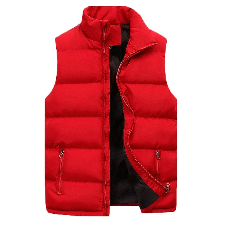 Marineblauw heren gewatteerd vest, een comfortabel en warm mouwloos jack. Perfect als gilet voor elk seizoen.