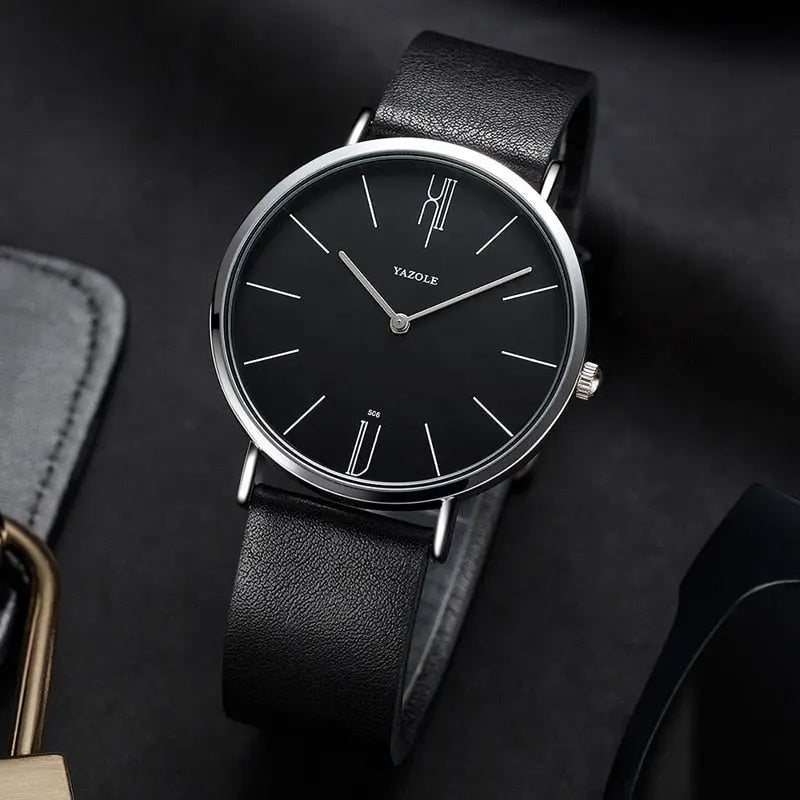 Elegant heren quartz horloge 'Henry', combineert tijdloze stijl met moderne precisie.