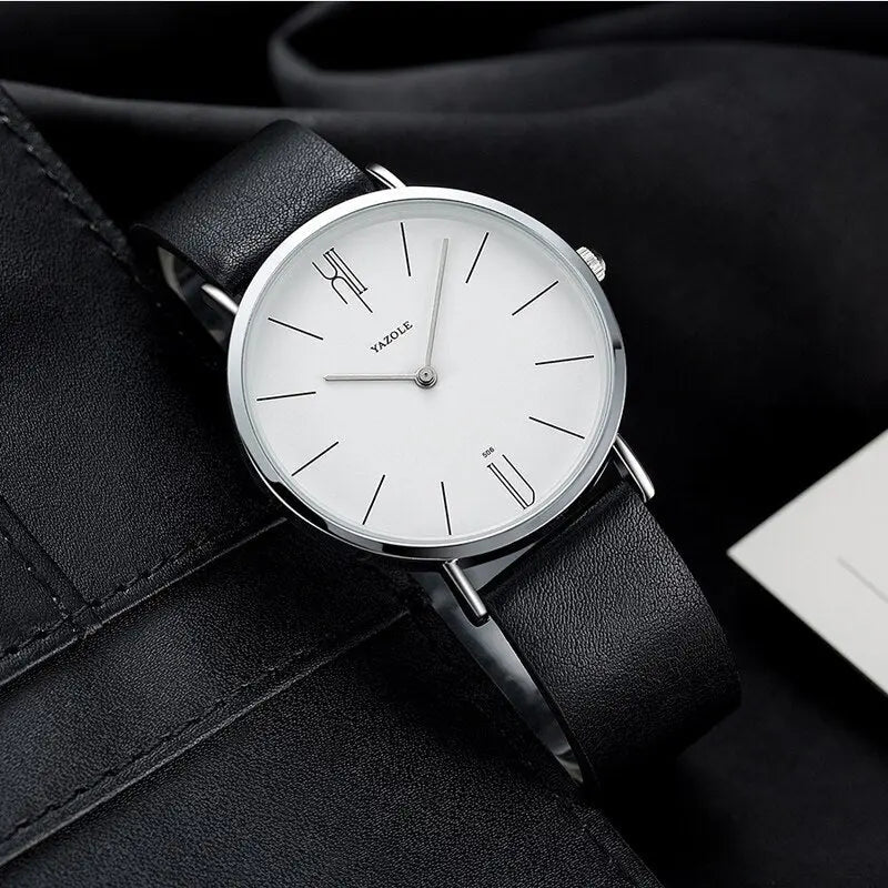 Klassiek heren horloge 'Henry' met vintage uitstraling en hoogwaardige leren band.