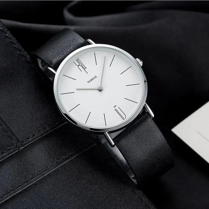 Klassiek heren horloge 'Henry' met vintage uitstraling en hoogwaardige leren band.