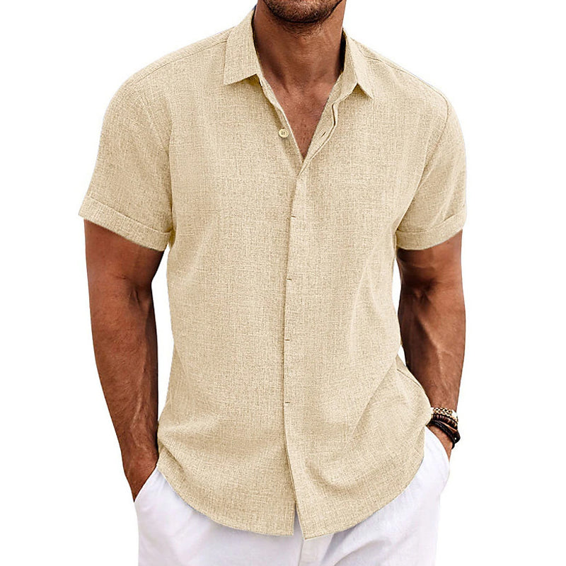 Zomers herenoverhemd korte mouw, stijlvol en comfortabel. Een veelzijdige keuze voor een casual en ademende look.