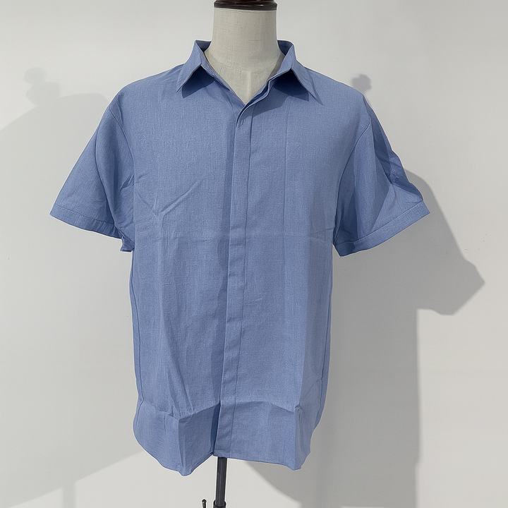 Stijlvol en comfortabel herenoverhemd korte mouw. Ademend, veelzijdig en perfect voor een elegante zomerse casual look.