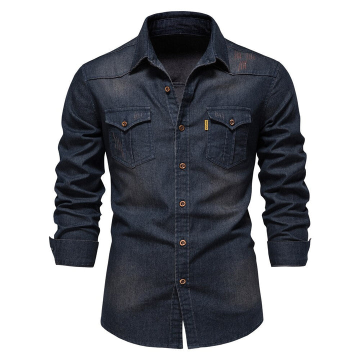 Hugo herenoverhemd van hoogwaardig denim. Creëer een moeiteloos stijlvolle outfit met dit topstuk.