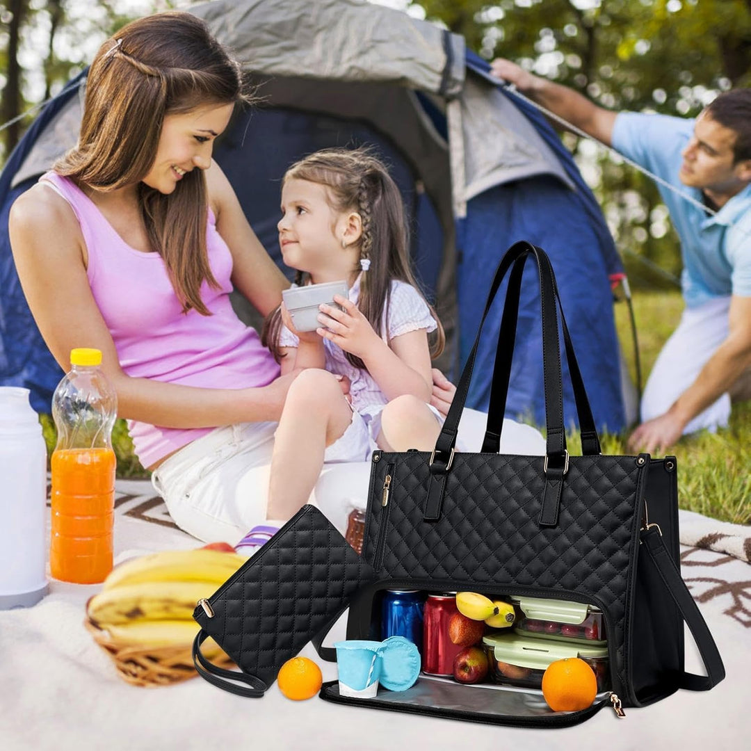 Functionele geïsoleerde lunchtas met apart laptopvak, ideaal voor werk of reizen. Praktisch & ruim.