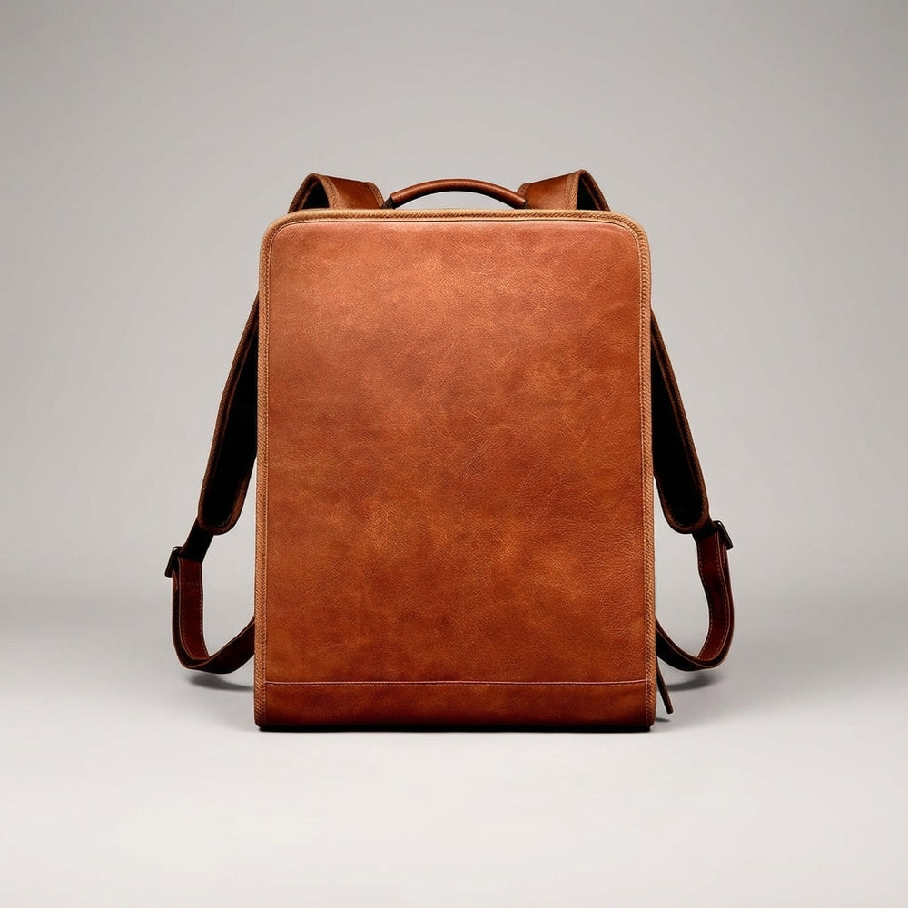 Duurzame bruine unisex MetroTote laptop rugzak met organizer, comfortabel voor reizen, werk of school.