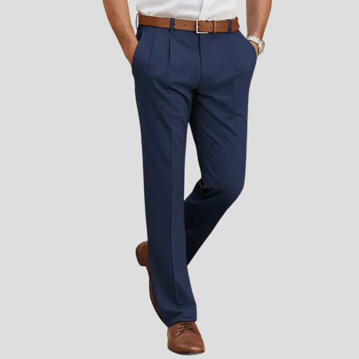Veelzijdige heren casual zakelijke broek, comfortabel en stijlvol. Ideaal als kantoorkleding of voor dagelijkse mannenmode.