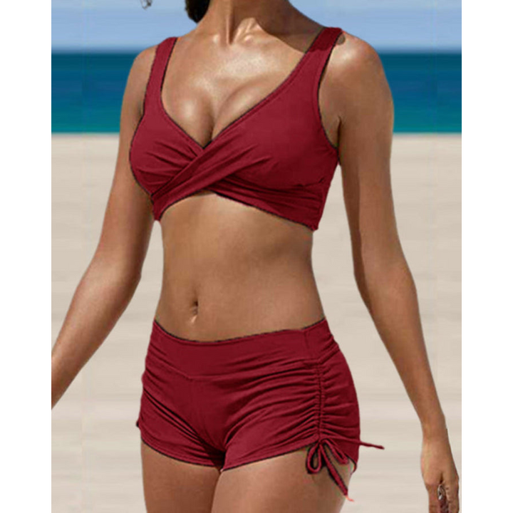 Dames corrigerende bikini, ideaal voor strand en zomer. Stijlvolle zwarte zwemkleding voor comfortabele en figuurcorrigerende look.