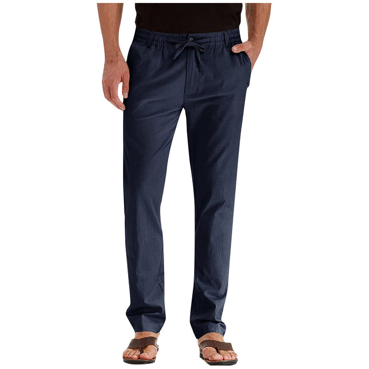 Comfortabele heren zomerbroek, ademende stof. Ideaal voor casual lente- en zomerlooks.