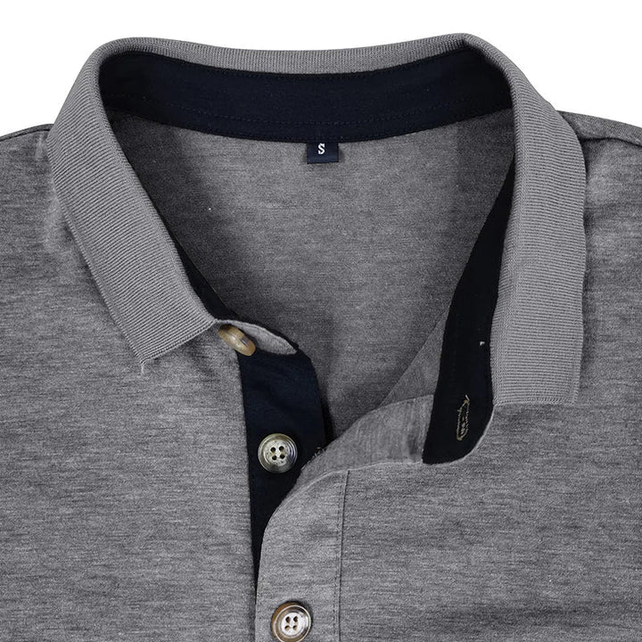 Zachte, ademende heren polo met lange mouwen, Matteo model, veelzijdig voor herenkleding.