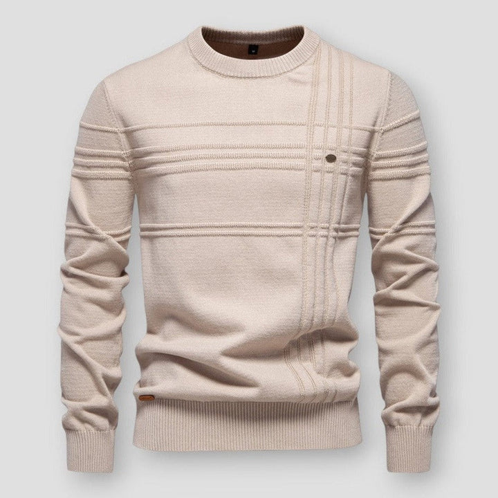 Comfortabele heren trui met ronde hals, ideaal als wintertrui of lentetrui voor elke moderne man.