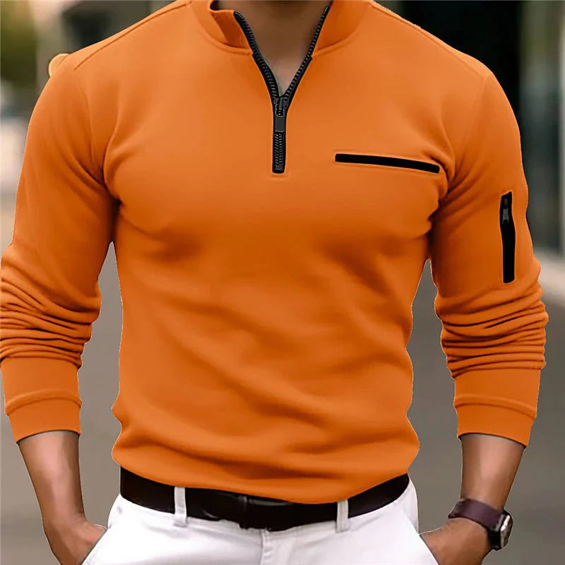 Modieuze Lorenzo heren trui met kwart rits, veelzijdig en stijlvol voor diverse herenmode combinaties.