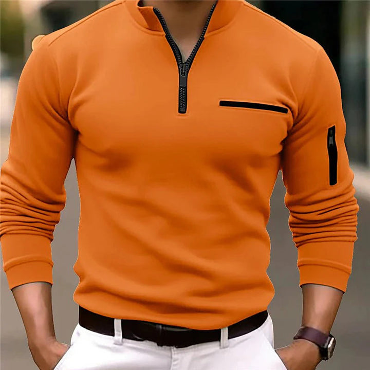 Modieuze Lorenzo heren trui met kwart rits, veelzijdig en stijlvol voor diverse herenmode combinaties.