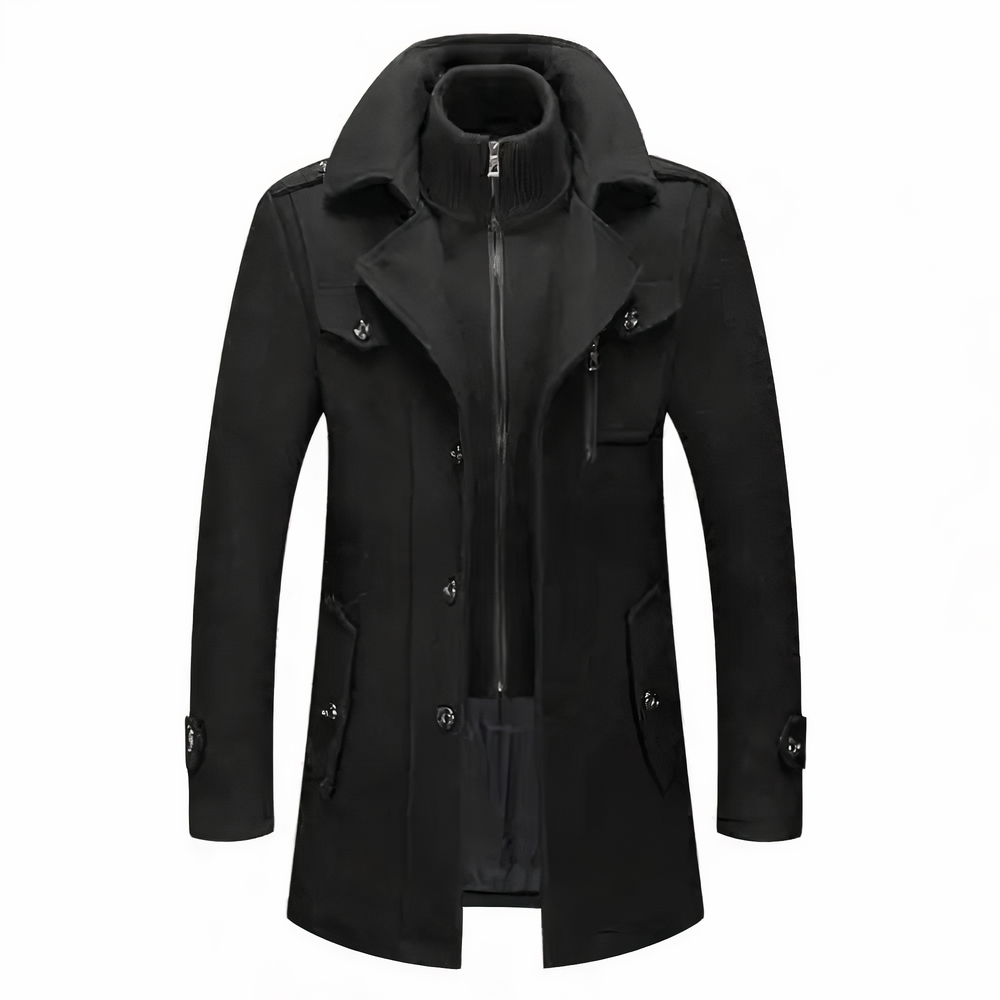 Stijlvolle herenjas 'Milan' met dubbele kraag. Modieuze en tijdloze bovenkleding voor een smart casual look.